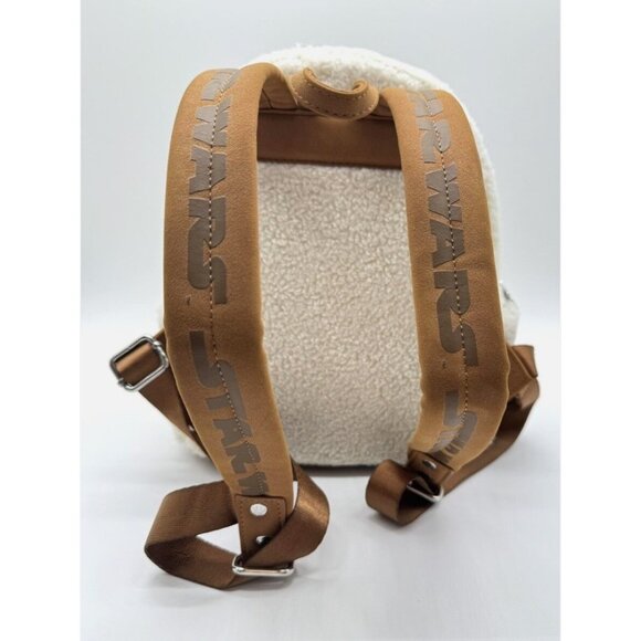 Disney Parks Loungefly Star Wars Baby Yoda Grogu Sherpa Fuzzy Backpack Rare - Picture 4 of 8